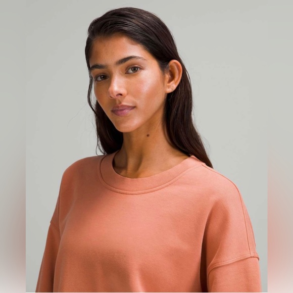 Lululemon Perfectly Oversized Crew Pink Savannah Size 2 - Picture 2 of 7